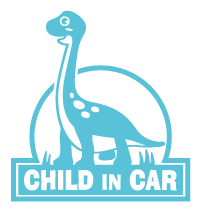 赤ちゃん乗ってます、CHILD IN CARステッカー、BABY IN CAR ステッカー、ブラキオサウルスさん